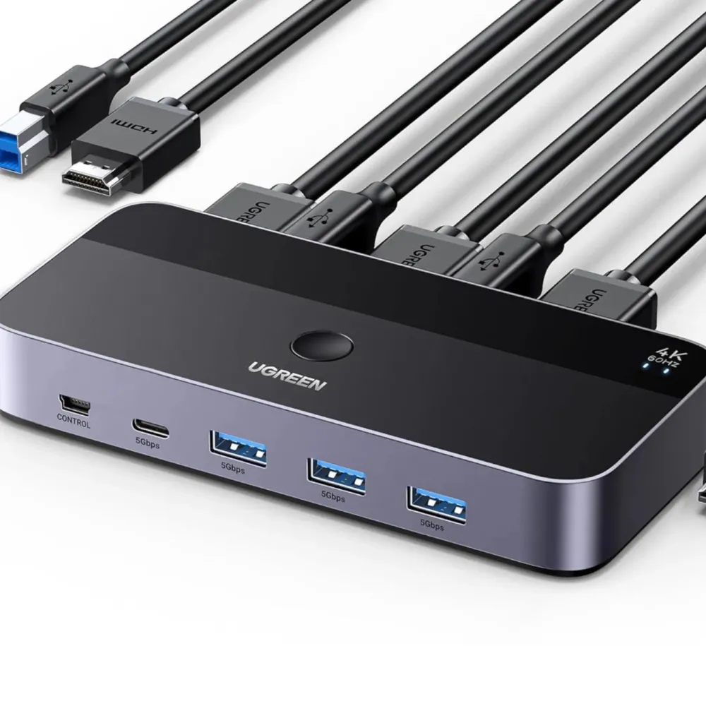 Ugreen Hdmi|Datatilbehør|4K HDMI KVM-svitsj med USB 3.0 for 2 datamaskiner