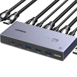 Ugreen Datatilbehør|Ergonomi|8K HDMI KVM-switch for 2 datamaskiner