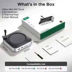 Ugreen Kabler Og Adaptere|Usb|Mac mini 11-i-1-dokkingsstasjon med SSD-plass