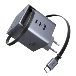 Ugreen Kalkulator|Makuleringsmaskiner|Nexode 100 W GaN-hurtiglader med uttrekkbar USB-C-kabel