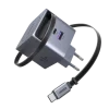 Ugreen Mobiltelefonladere|Nexode 45 W GaN-hurtiglader med uttrekkbar USB-C-kabel 45 W