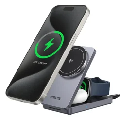 Ugreen Mobiltelefonladere|3-i-1 Ladestativ med QI2 15 W