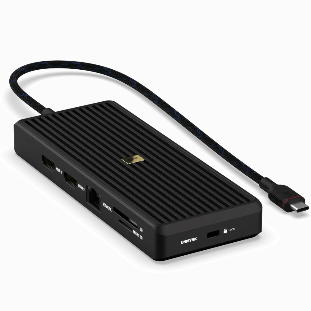 Unisynk Kabler Og Adaptere|Usb|USB-C-Hub 12 porter 8K for to skjermer