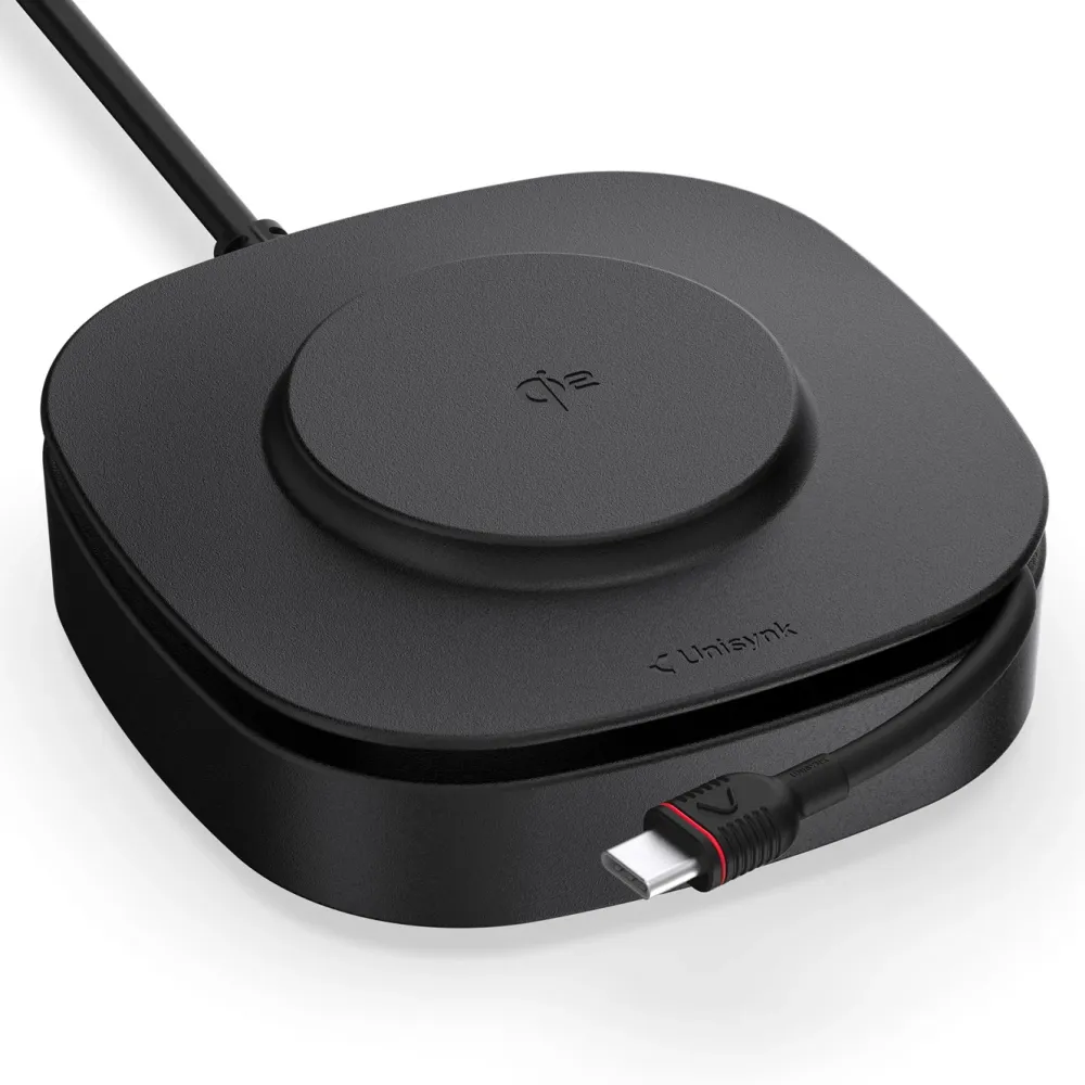Unisynk Tilbehør Til Bærbar Pc|USB-C Laptop/Qi2 2-i-1-lader 80 W