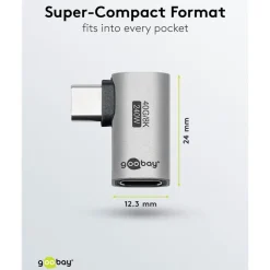Kjell Hdmi|Kabler Og Adaptere|USB-C-adapter med 90° horisontal vinkel – USB4