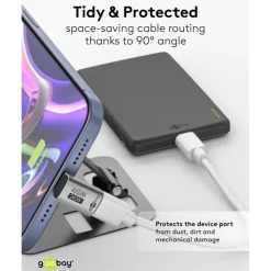 Kjell Lagring|Tegnebrett|USB-C-adapter 90° vinklet med USB4-støtte