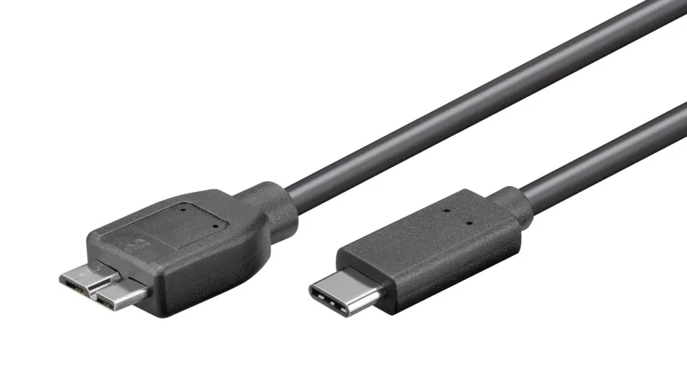 Kjell Kabler Og Adaptere|Usb-A & B-Kabler|USB-C-kabel til Micro-USB 5 Gb/s 1 m