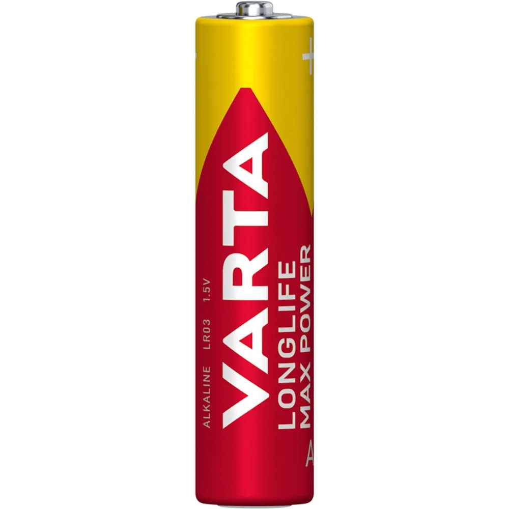 Varta Batterier|Batterier|Longlife Max Power AAA-batterier 4-pk.