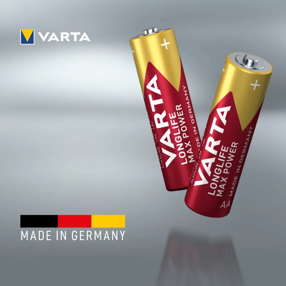 Varta Batterier|Batterier|Longlife Max Power AA-batterier 8-pk.