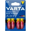 Varta Batterier|Batterier|Longlife Max Power AA-batterier 4-pk.