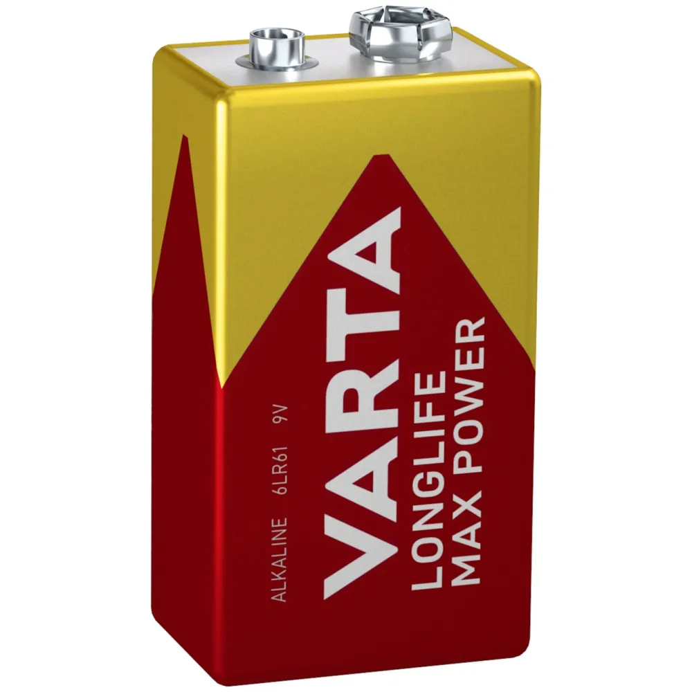 Varta Batterier|Batterier|Longlife Power Alkaliskt 9 V-batteri 1-pk.