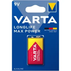 Varta Batterier|Batterier|Longlife Power Alkaliskt 9 V-batteri 1-pk.