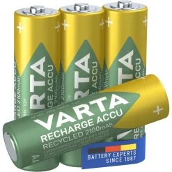 Varta Batterier|Batterier|Recharge Recycled AA-batterier 2100 mAh 4-pk.