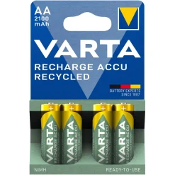 Varta Batterier|Batterier|Recharge Recycled AA-batterier 2100 mAh 4-pk.