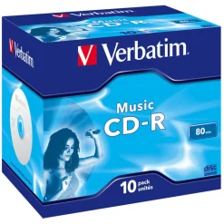 Verbatim Musikkspiller Og Radio|Datatilbehør|CD-R Audio/Music 10-pk.