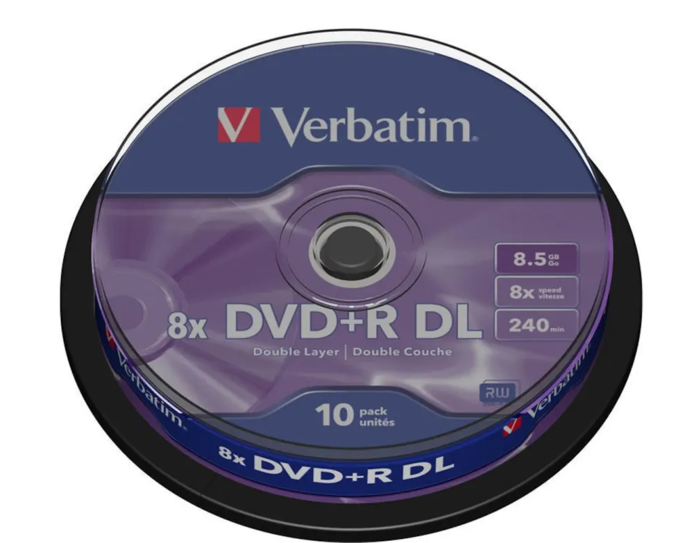 Verbatim Datatilbehør|DVD+R DL på spindel 10-pk.