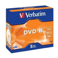 Verbatim Datatilbehør|Ergonomi|DVD-R i etui 5-pk.