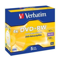 Verbatim Datatilbehør|DVD+RW i etui 5-pk.