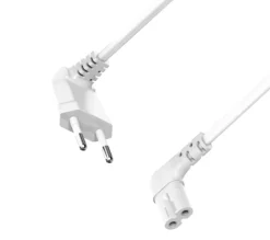 Kjell Strømledninger|Kabler Og Adaptere|Vinklet apparatkabel C7 for Sonos Hvit. 3 m