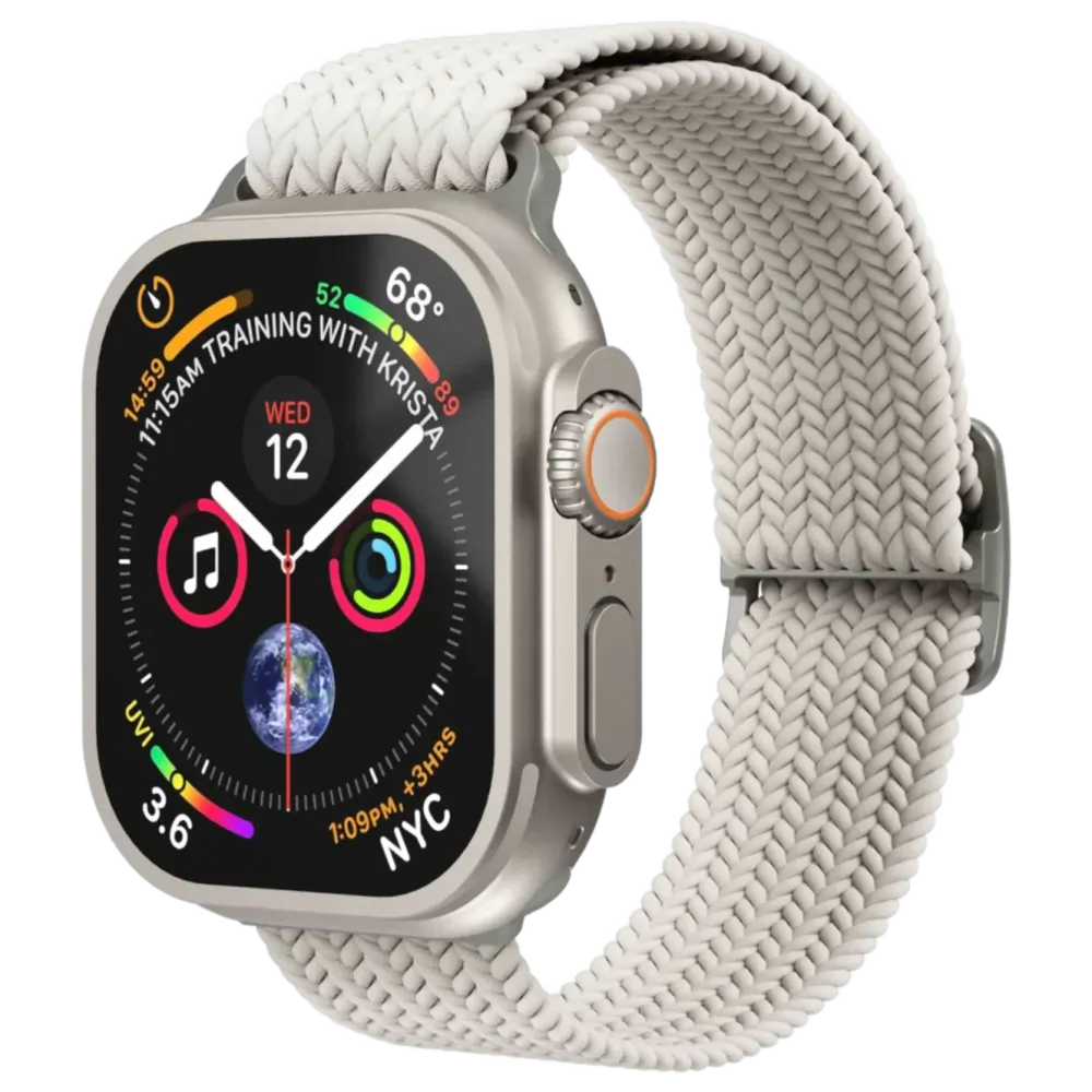 Vonmählen Smartklokker Og Ringer|Woven Loop flettet rem til Apple Watch 44/45/46/49 mm