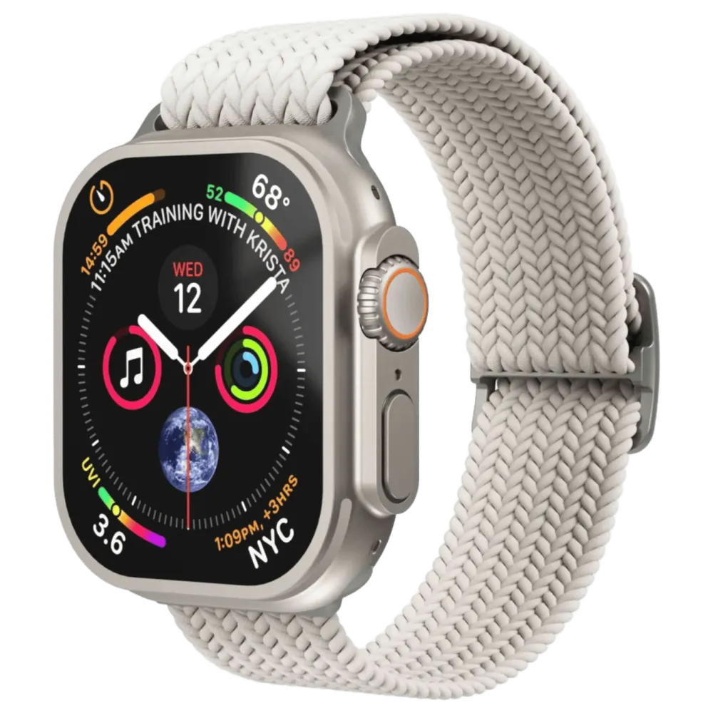 Vonmählen Smartklokker Og Ringer|Woven Loop flettet rem til Apple Watch 44/45/46/49 mm