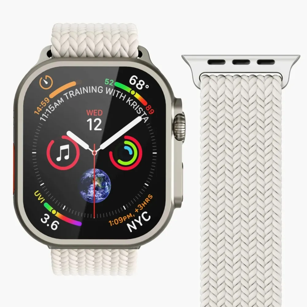 Vonmählen Smartklokker Og Ringer|Woven Loop flettet rem til Apple Watch 40/41/42 mm