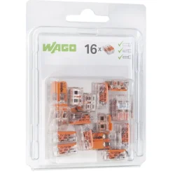Wago Kabelhåndtering|Elektrisk Installasjon|221-412 Toppklemme med 2 tilkoblinger 16-pk.