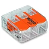 Wago Kabelhåndtering|Elektrisk Installasjon|221-413 Toppklemme med 3 tilkoblinger 12-pk.