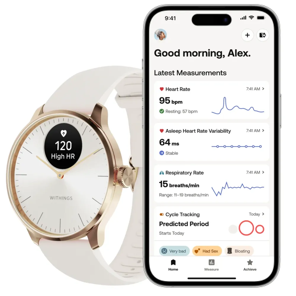 Withings Smartklokker Og Ringer|Scanwatch Light Smartklokke med klassisk urskive 37 mm
