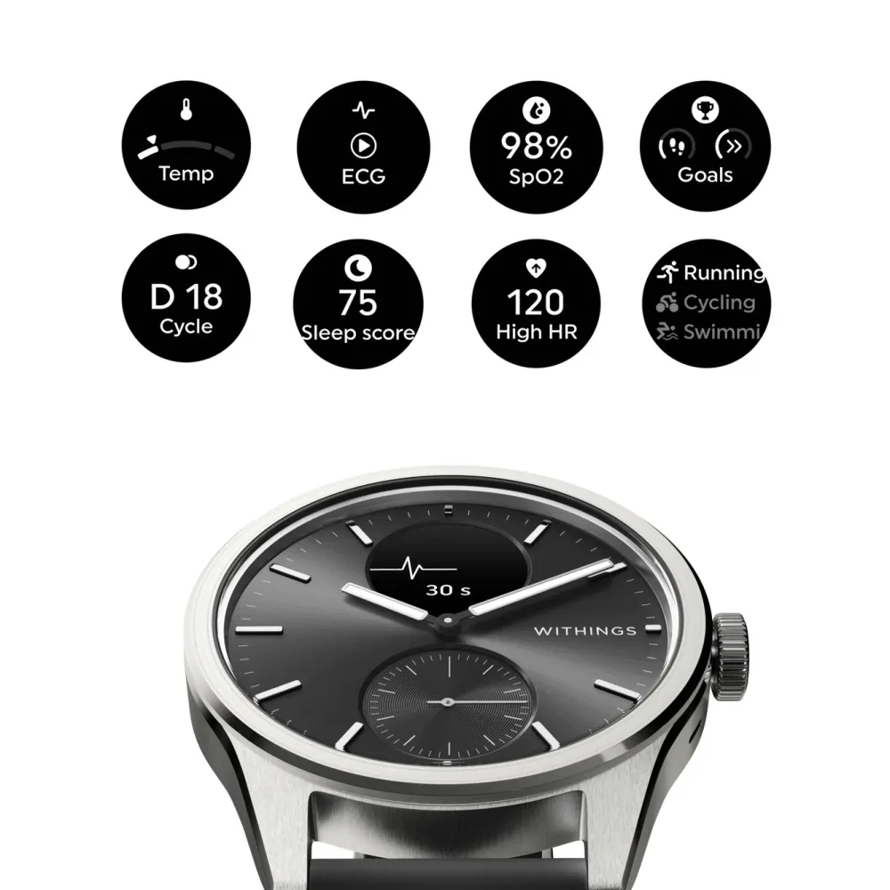 Withings Smartklokker Og Ringer|Scanwatch 2 Smartklokke med klassisk urskive 42 mm