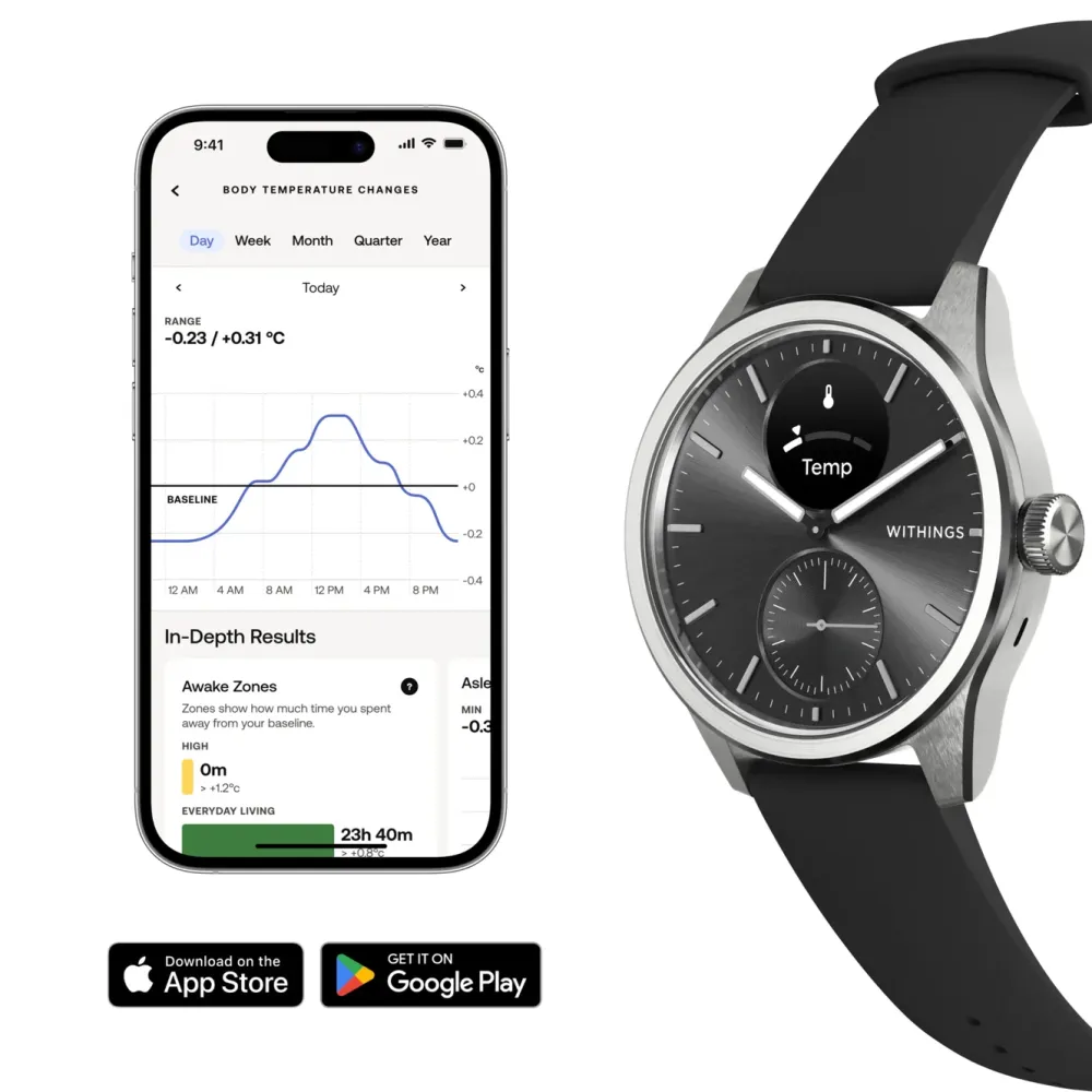 Withings Smartklokker Og Ringer|Scanwatch 2 Smartklokke med klassisk urskive 42 mm