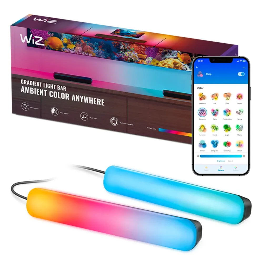 WiZ Smart Belysning|Smart Belysning|Gradient Light Bars RGBIC 2-pk.
