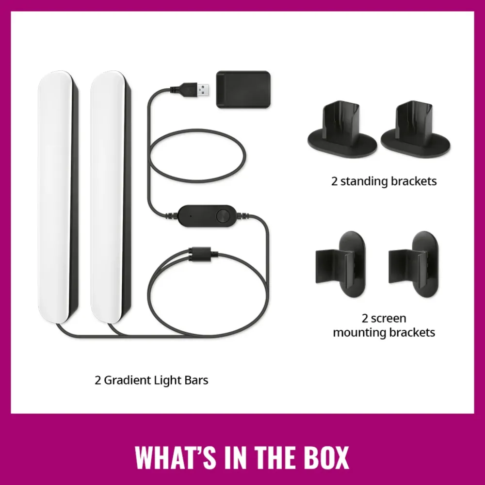 WiZ Smart Belysning|Smart Belysning|Gradient Light Bars RGBIC 2-pk.