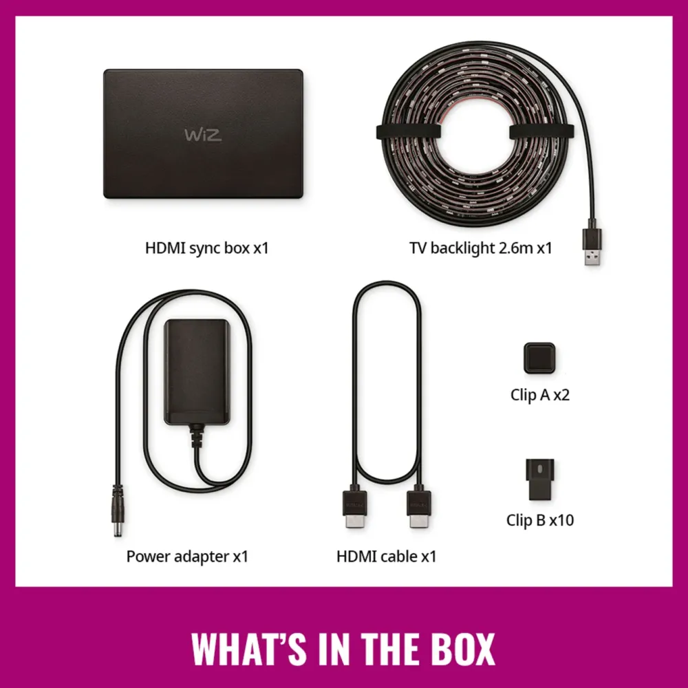 WiZ Tv Og Tilbehør|Sync box starter kit 55"-65"