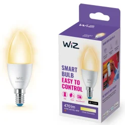 WiZ Smart Belysning|Smart Belysning|Varmhvit C37 Smart LED-pære E14 470 lm