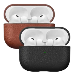 WOOLNUT Hodetelefoner Og Hodesett|Deksel i skinn til AirPods Pro 3-ladeetui