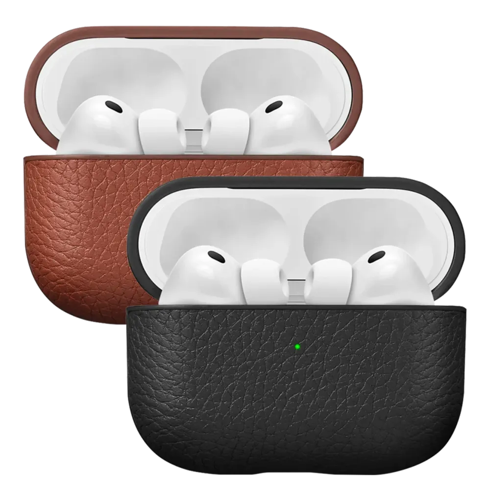 WOOLNUT Hodetelefoner Og Hodesett|Deksel i skinn til AirPods Pro 3-ladeetui