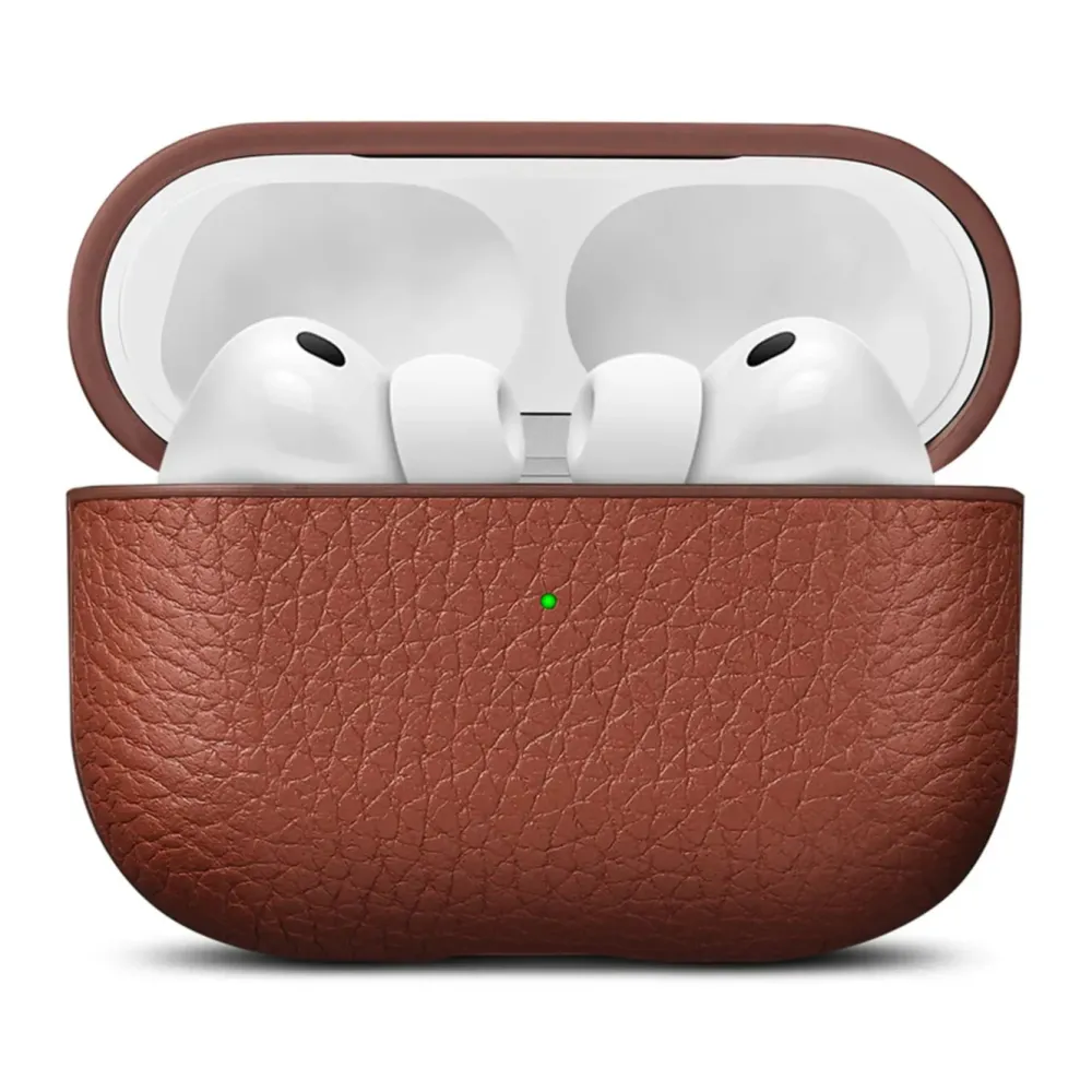 WOOLNUT Hodetelefoner Og Hodesett|Deksel i skinn til AirPods Pro 3-ladeetui
