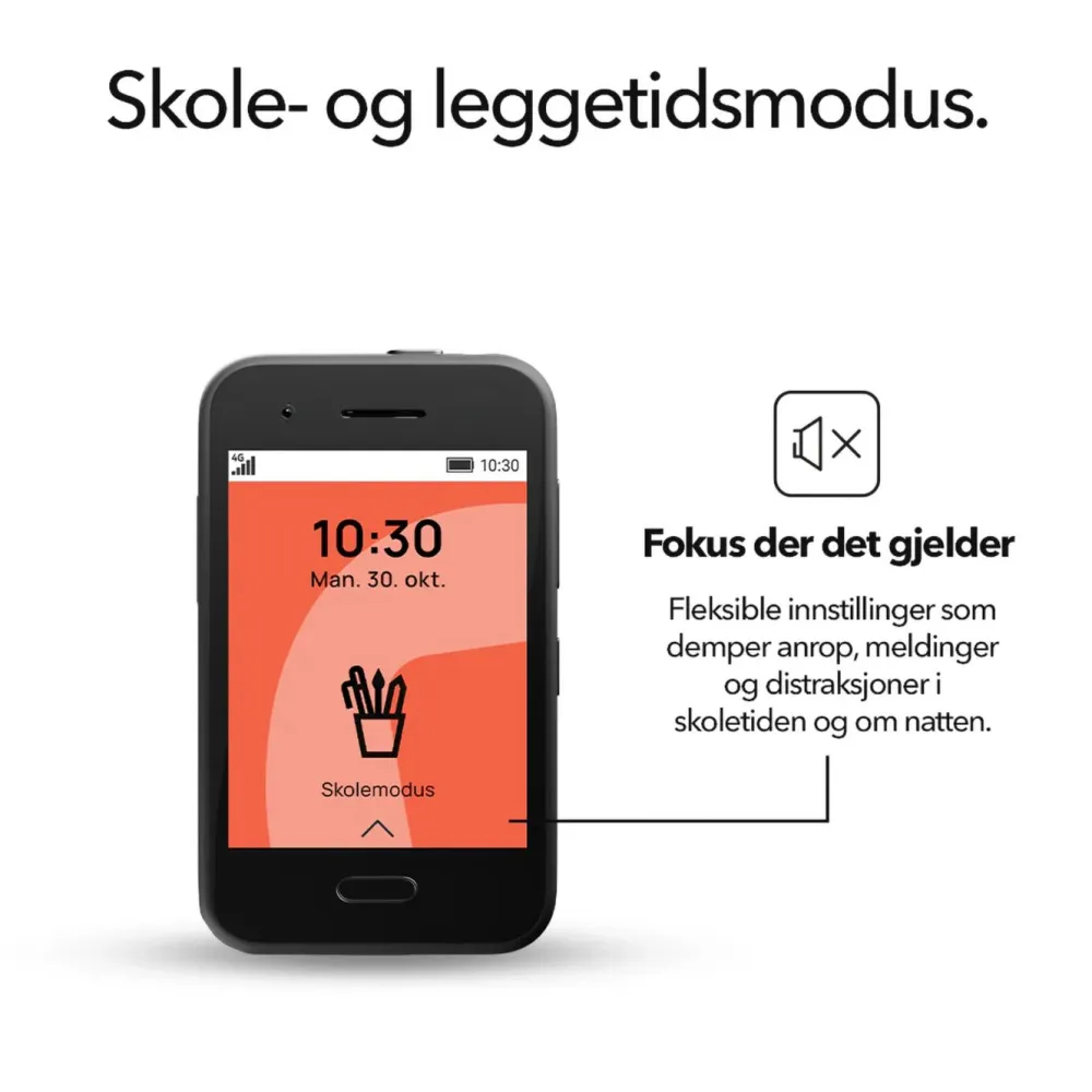 Xplora Barn Og Baby|Mobiltelefoner|One - barnmobil uten internett og sosiale medier Svart