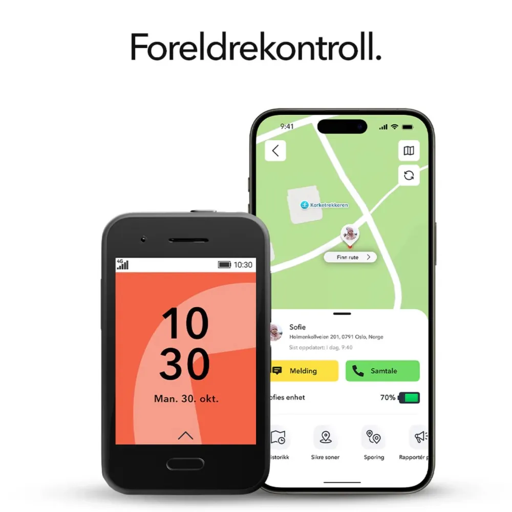 Xplora Barn Og Baby|Mobiltelefoner|One - barnmobil uten internett og sosiale medier Svart
