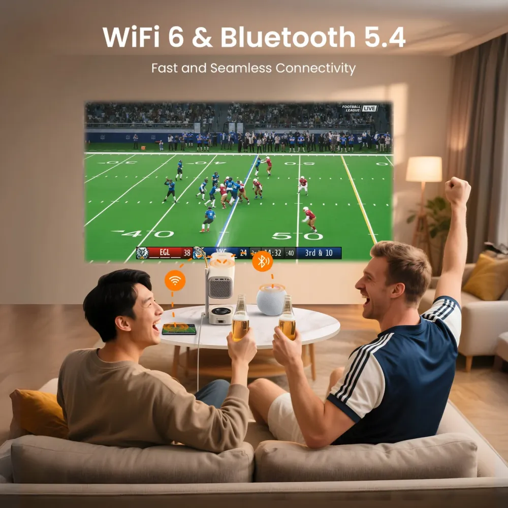 Yaber Tv Og Tilbehør|T1 Pro bærbar Full HD-projektor med innebygde strømmetjenester